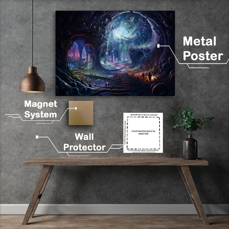 Buy Metal Poster : (Fantasy Enchanted worlds with artful colours)