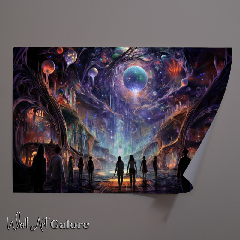 Buy Unframed Poster : (People walking in an enchanted fantasy world)