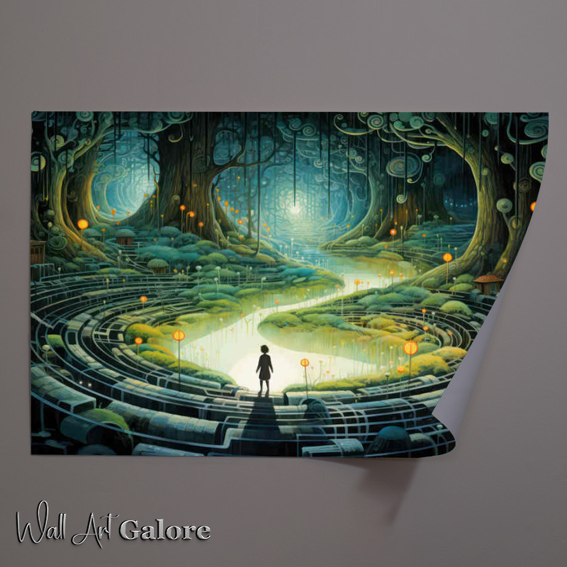 Buy Unframed Poster : (Surrounded bt the old English trees fantasy landscape)