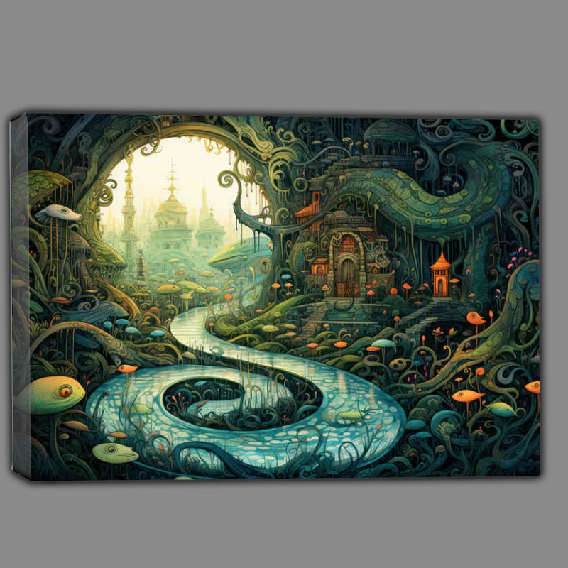 Buy Canvas : (The Swirly Swamp in the Enchanted World)