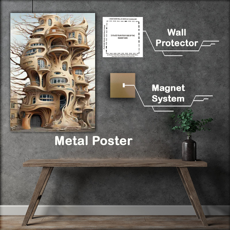 Buy Metal Poster : (Architecture in kyiv and kivs in the style of organic)
