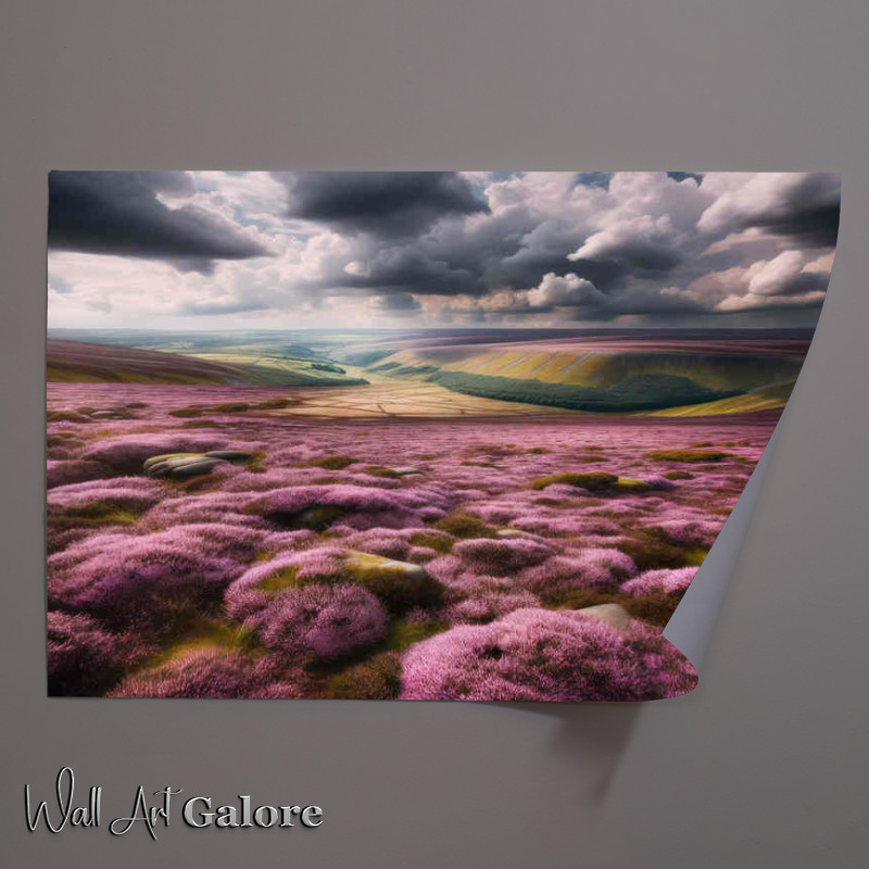 Buy Unframed Poster : (Heather in the moorland in the summers sun)