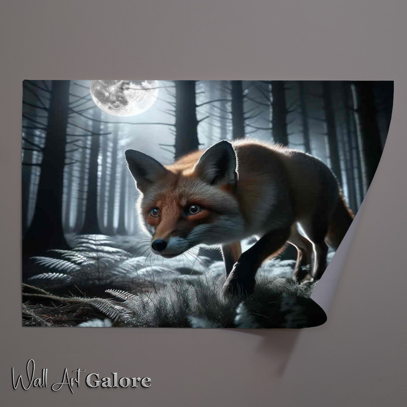Buy Unframed Poster : (The Red Fox traverling through the forest)