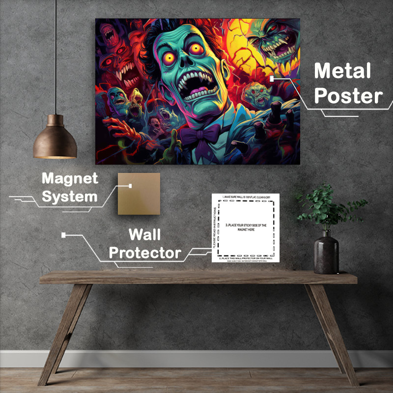Buy Metal Poster : (Zombie Horror Movie A thousand Faces)