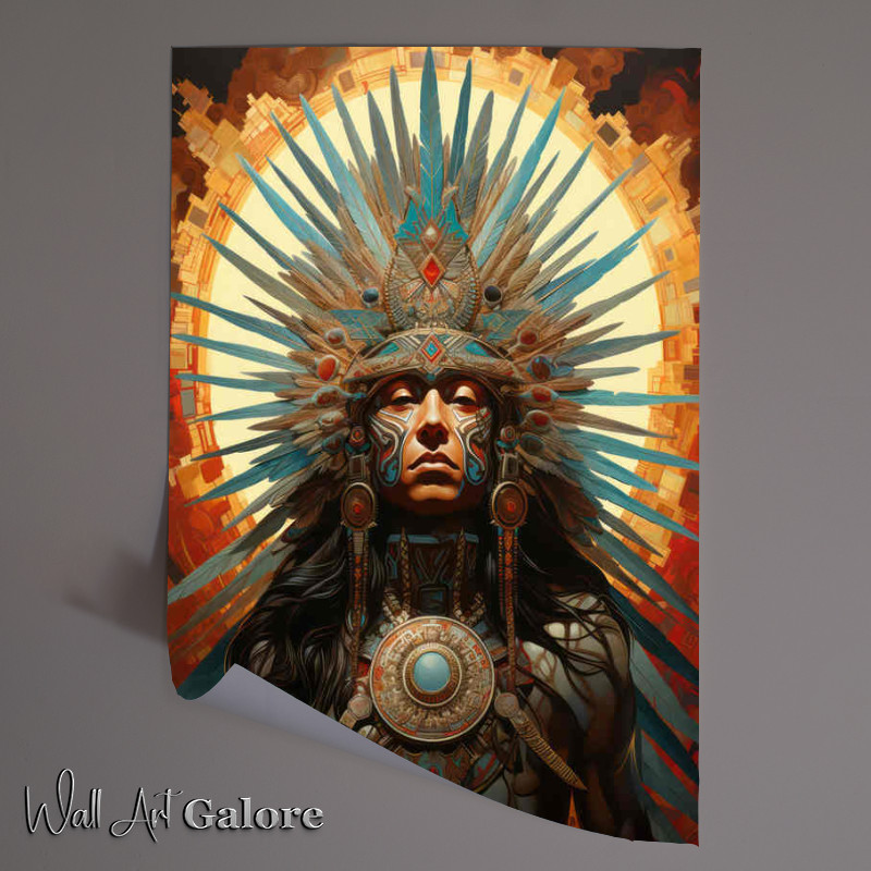 Buy Unframed Poster : (Native american warrior Battle ready)
