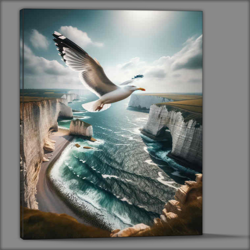 Buy Coastal Canvas : (Seagulls Coastal Flight)