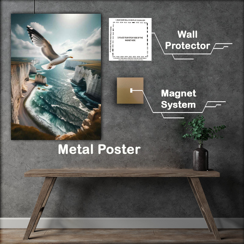 Buy Metal Poster : (Seagulls Coastal Flight)