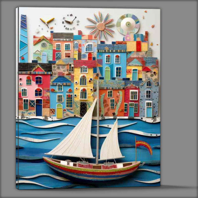 Buy Canvas : (Aqua Adventure Capturing the Essence of Boats Sailing)