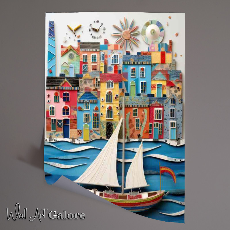 Buy Unframed Poster : (Aqua Adventure Capturing the Essence of Boats Sailing)