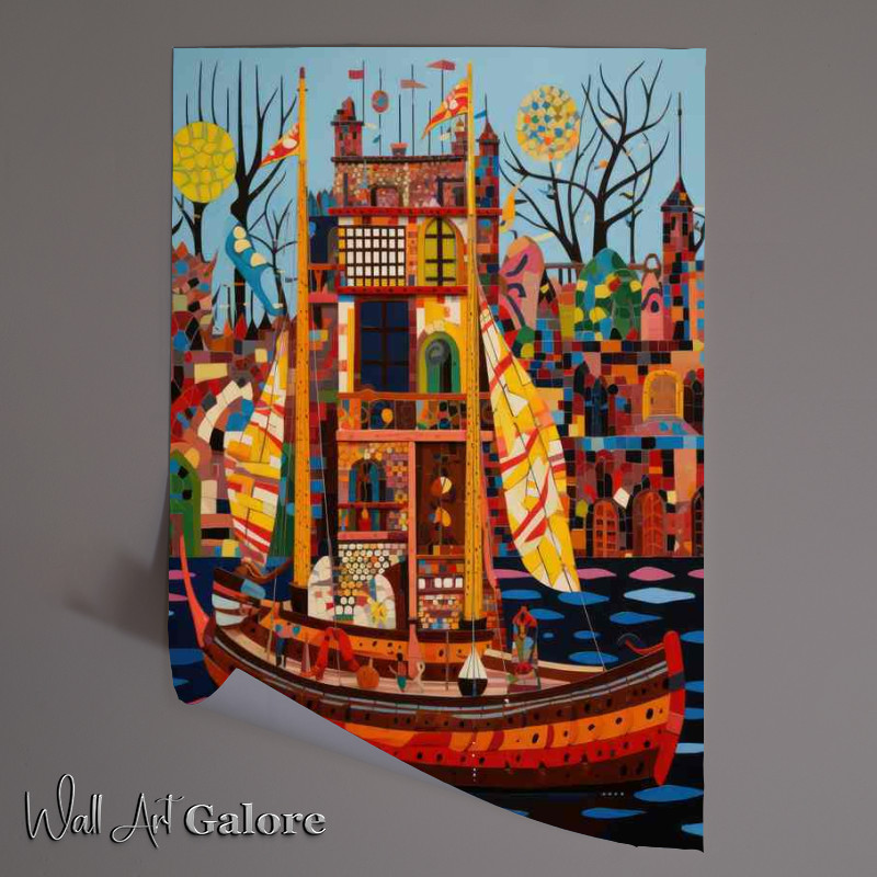 Buy Unframed Poster : (Boundless Horizons The Freedom of Boats on the Ocean)