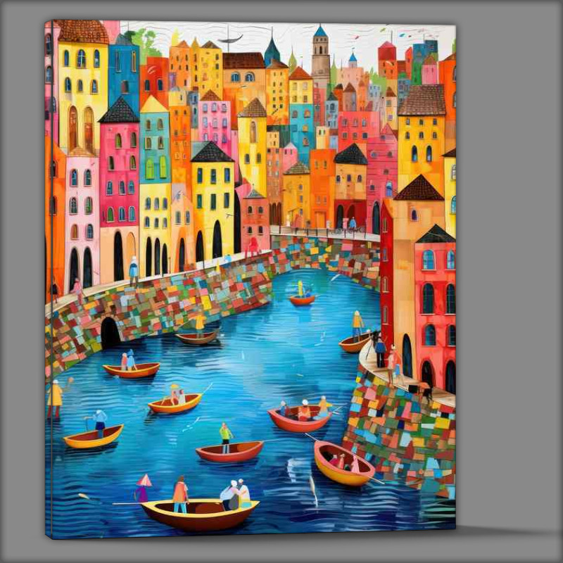 Buy Canvas : (Sailing Serenity The Magic of Boats on the Open Waters)