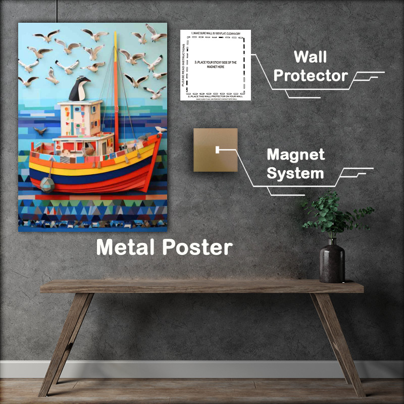 Buy Metal Poster : (Sailing Splendor Boats and the Majesty of the Sea)