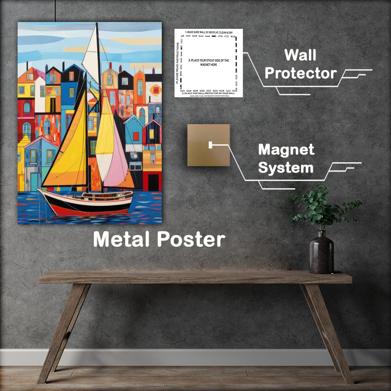 Buy Metal Poster : (The Call of the Sea Boats Setting Sail on Endless Water)