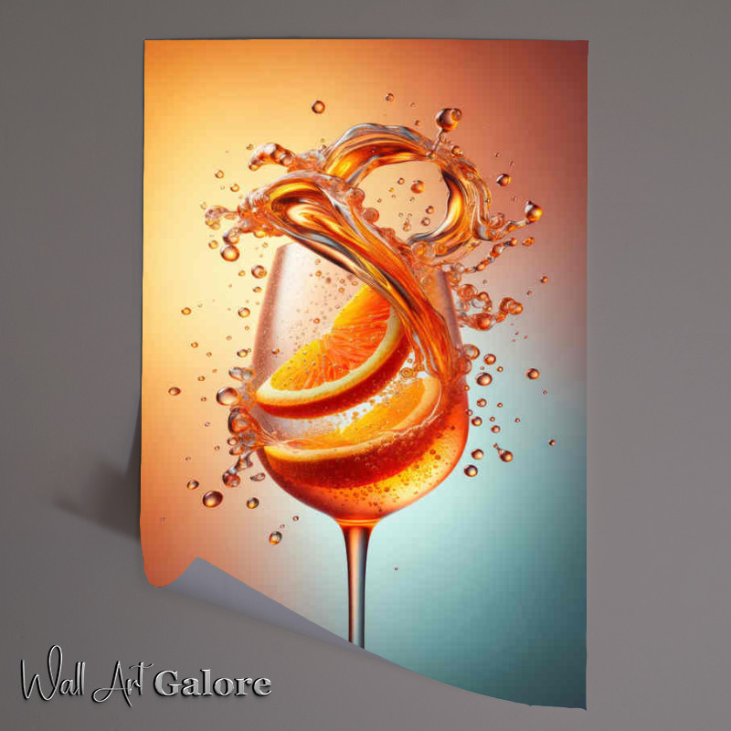 Buy Unframed Poster : (Aperol Spritz Aesthetics Orange Slices Dynamic Dive)