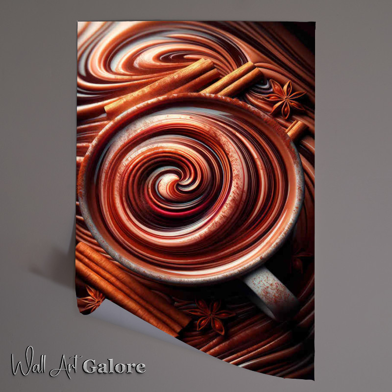 Buy Unframed Poster : (Cinnamon Swirl Sensation Spiced Chocolate Euphoria)