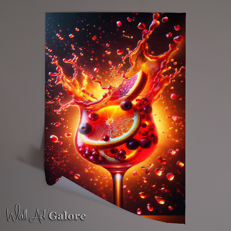 Buy Unframed Poster : (Fiery Tequila Sunrise Citrus Meets Pomegranate Burst)