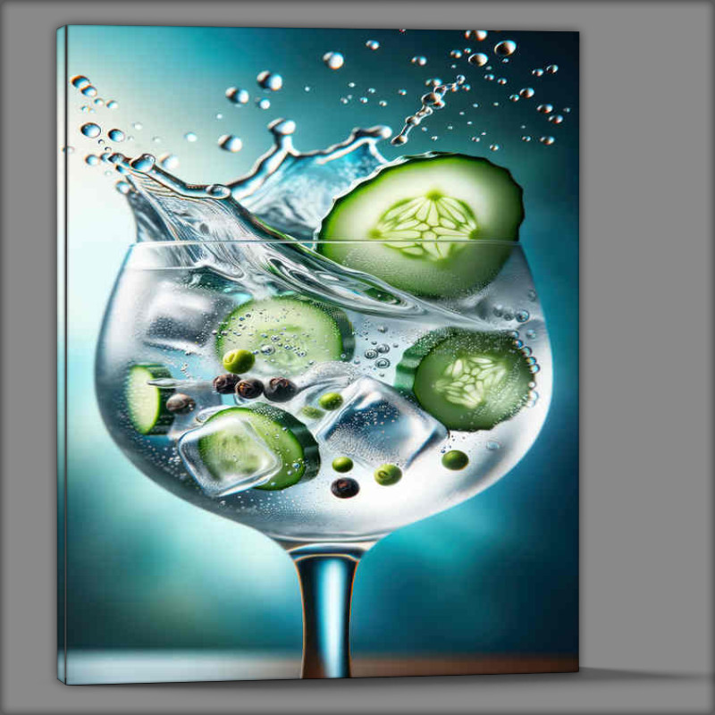 Buy Canvas : (Gin and Tonic Brilliance Cucumber Coolness Illuminated)