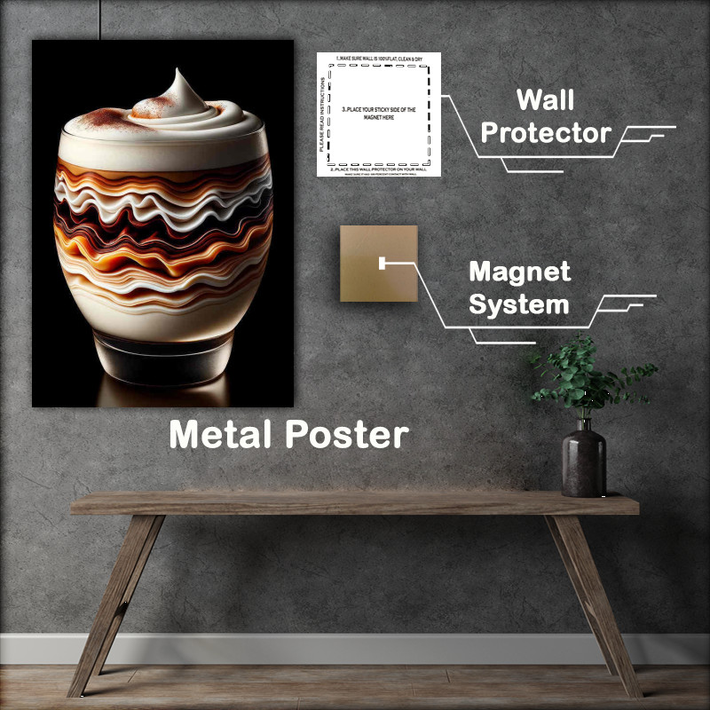 Buy Metal Poster : (Macchiato Microcosm Layered Elegance in Minute Detail)