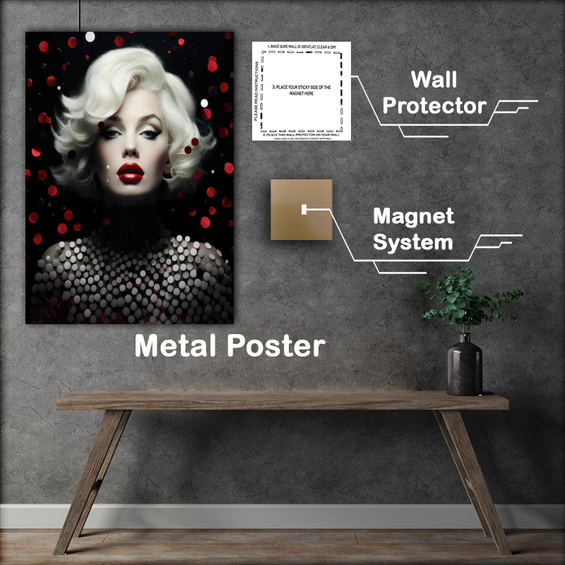 Buy Metal Poster : (Marilyn Monroe A Glamorous Hollywood Legend)