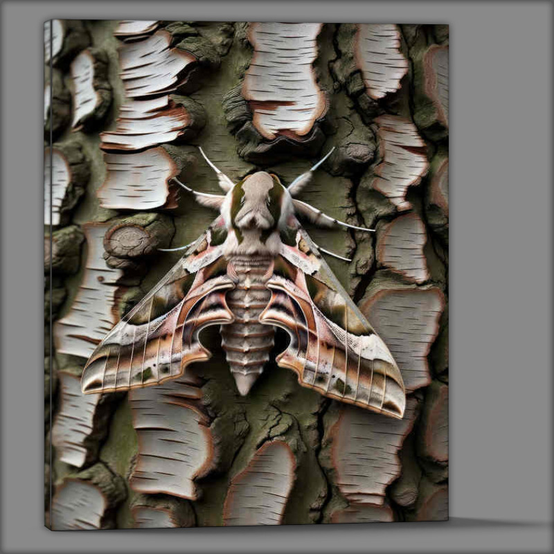 Buy Canvas : (Hawk moths Tree Rest one of Britains largest moths)