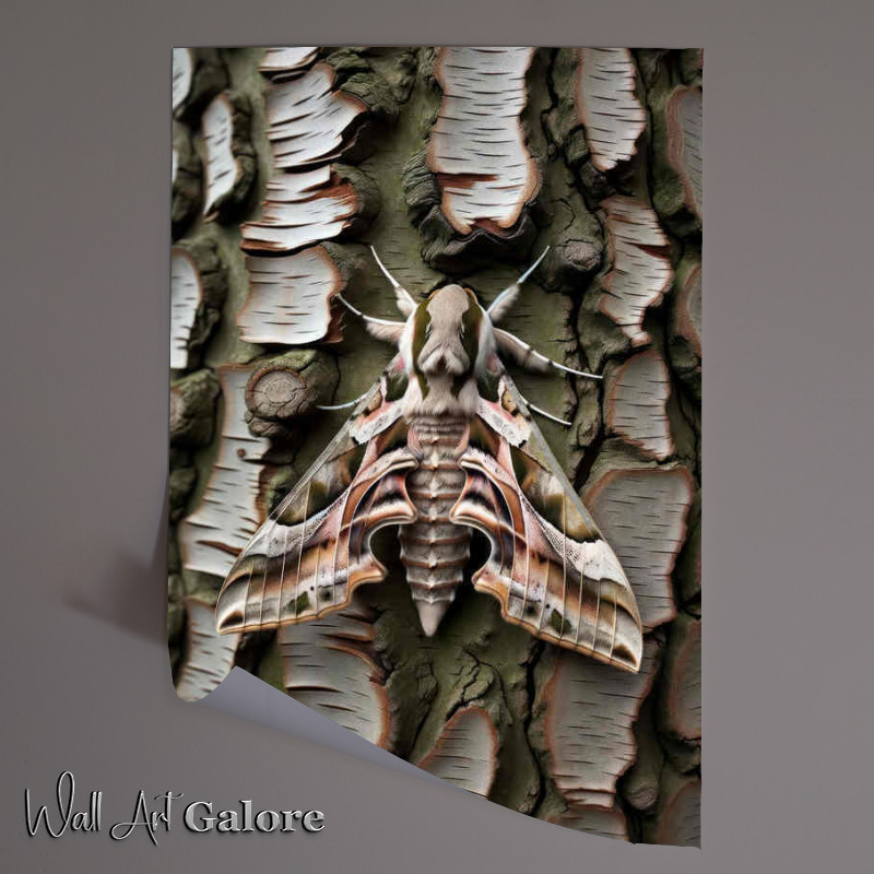 Buy Unframed Poster : (Hawk moths Tree Rest one of Britains largest moths)