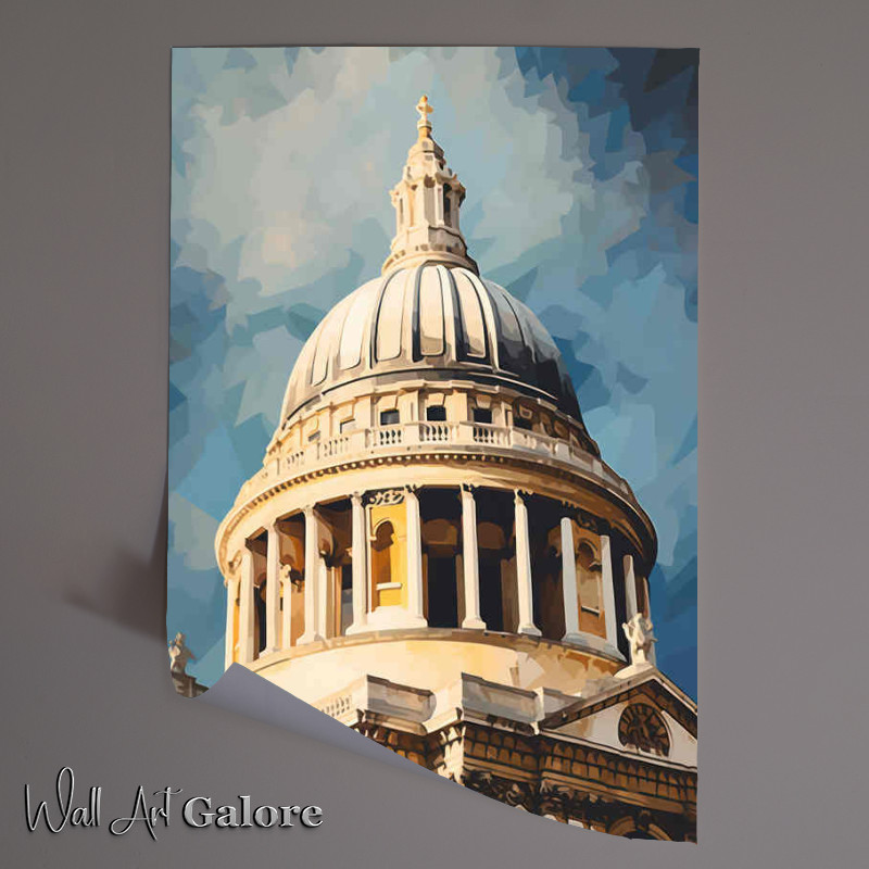 Buy Unframed Poster : (A painting style of St Pauls dome in london)