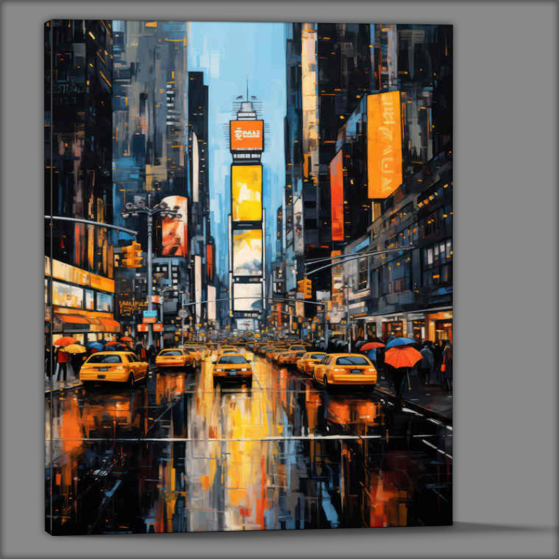 Buy Canvas : (Painting of the city new your cabbies)