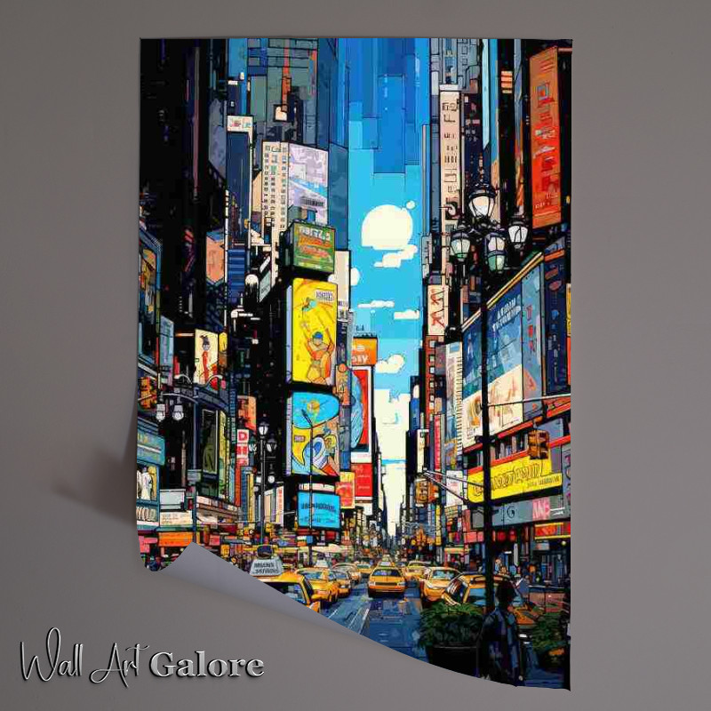 Buy Unframed Poster : (Times square cabbies looking out for fares)