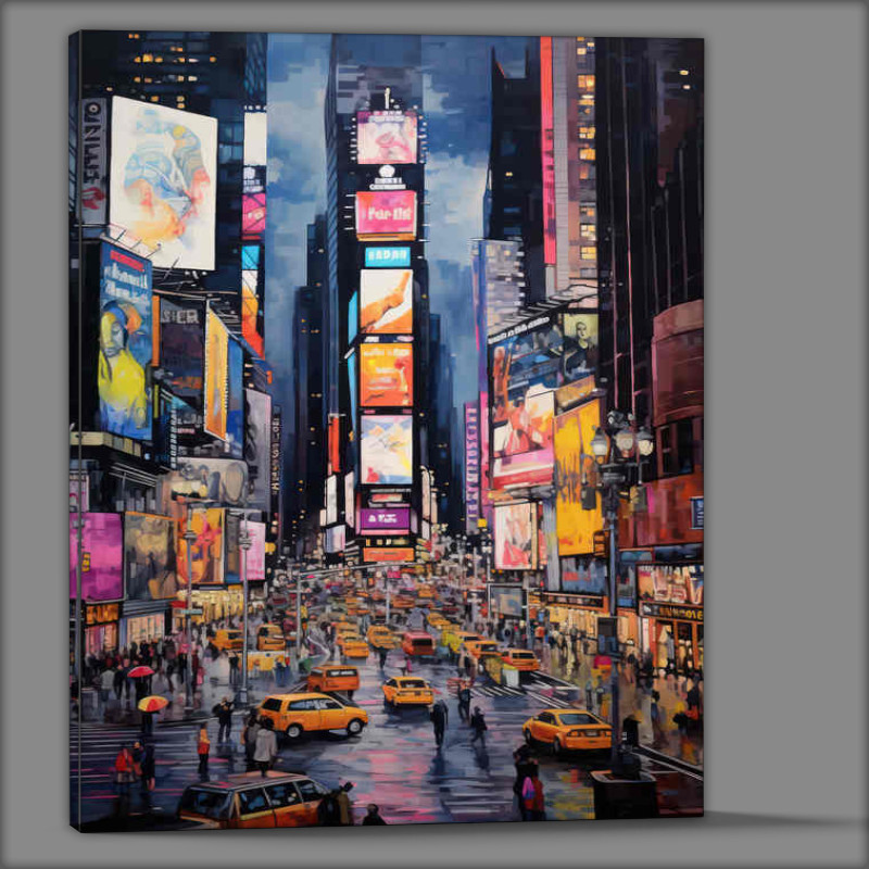 Buy Canvas : (Times square the city that never sleeps new york cabbies)