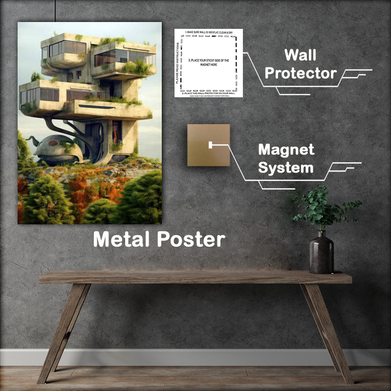 Buy Metal Poster : (Fairy Tale Castle Homes Dreamlike Getaways Await)