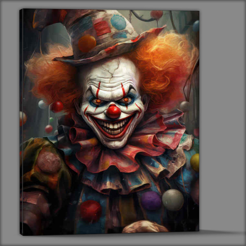 Buy Canvas : (Fear in Makeup Exploring the World of Creepy Clowns)