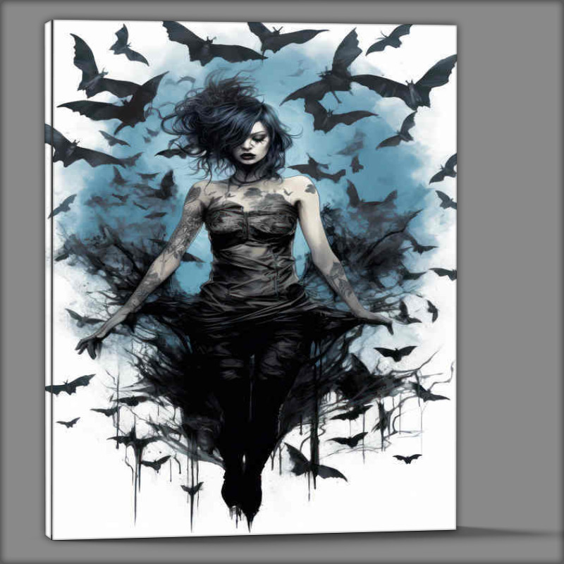 Buy Canvas : (The crazt bat lady surrouded art style)