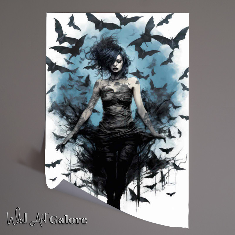 Buy Unframed Poster : (The crazt bat lady surrouded art style)