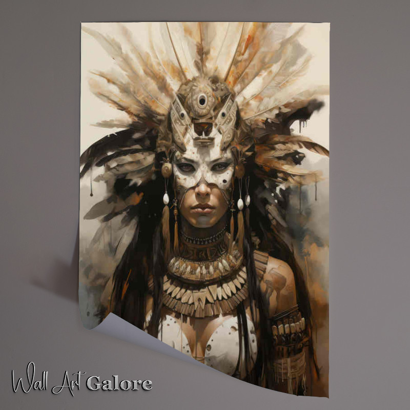 Buy Unframed Poster : (The painted Lady Warrior native american)