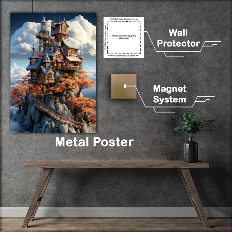 Buy Metal Poster : (Fantasy Castle Vacation Explore Wonderland)