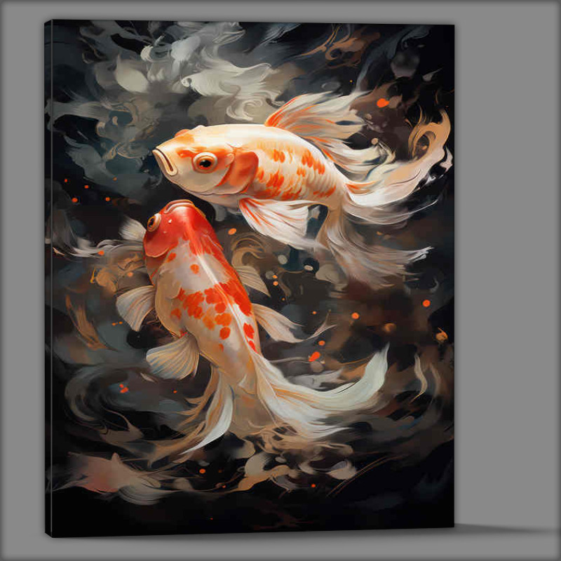 Buy Canvas : (Koi Painted style under the waters)