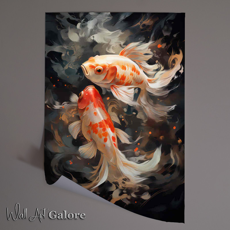 Buy Unframed Poster : (Koi Painted style under the waters)