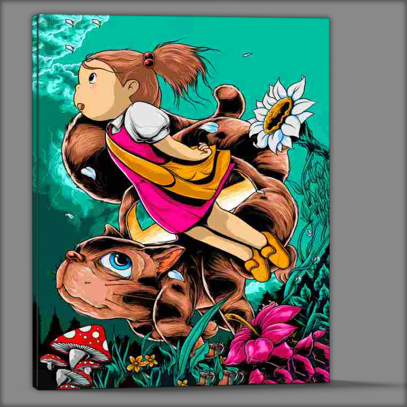 Buy Canvas : (Alice And The Mad Cat)