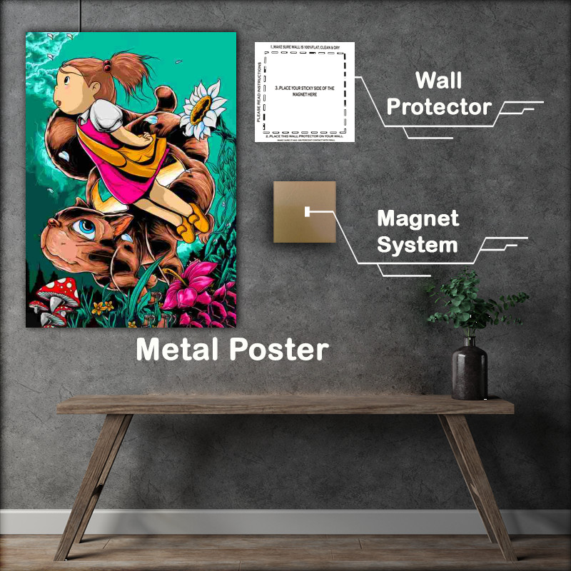 Buy Metal Poster : (Alice And The Mad Cat)