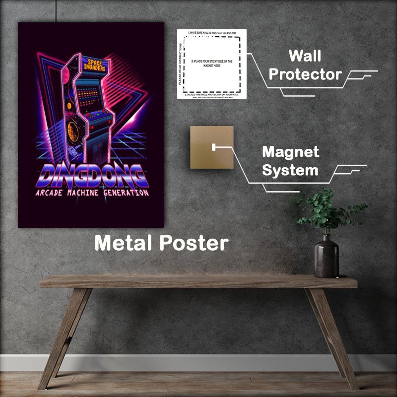 Buy Metal Poster : (Arcade Machine Generation Purple)