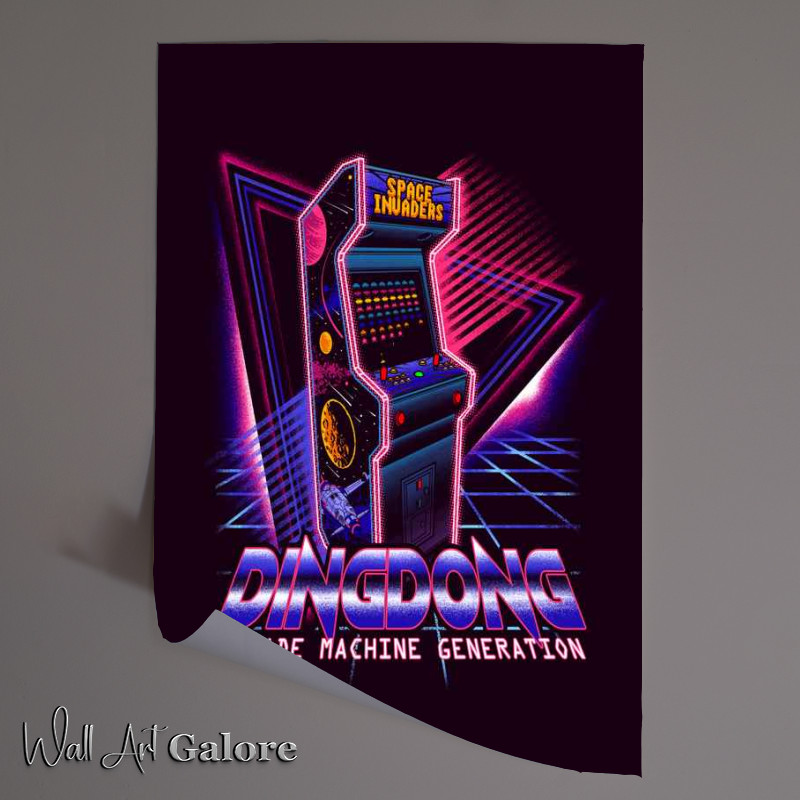 Buy Unframed Poster : (Arcade Machine Generation Purple)