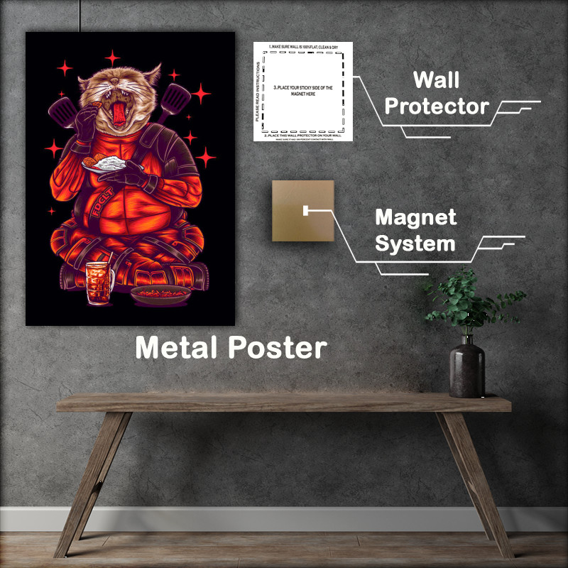 Buy Metal Poster : (Catpool food and drink be merry)