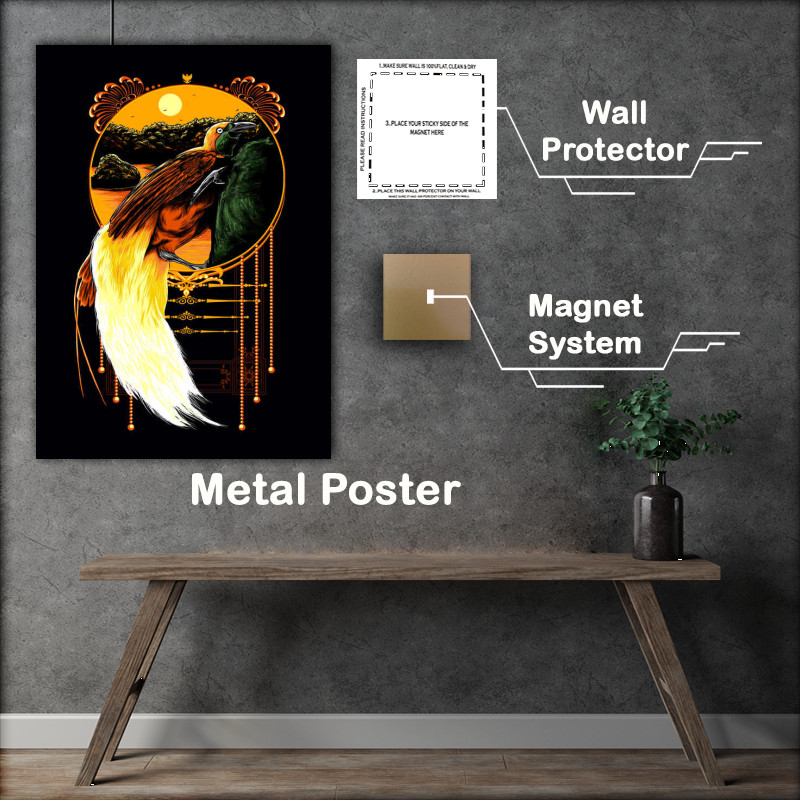 Buy Metal Poster : (Cenderawaish Paradise birds)