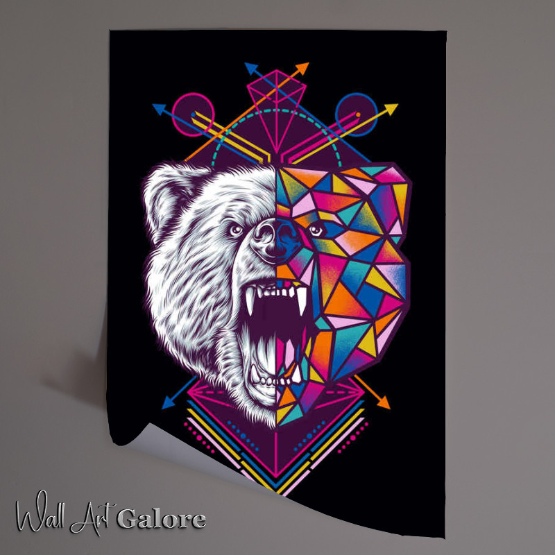 Buy Unframed Poster : (Geometric Bear)