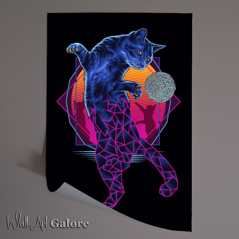 Buy Unframed Poster : (Geometric Cat)