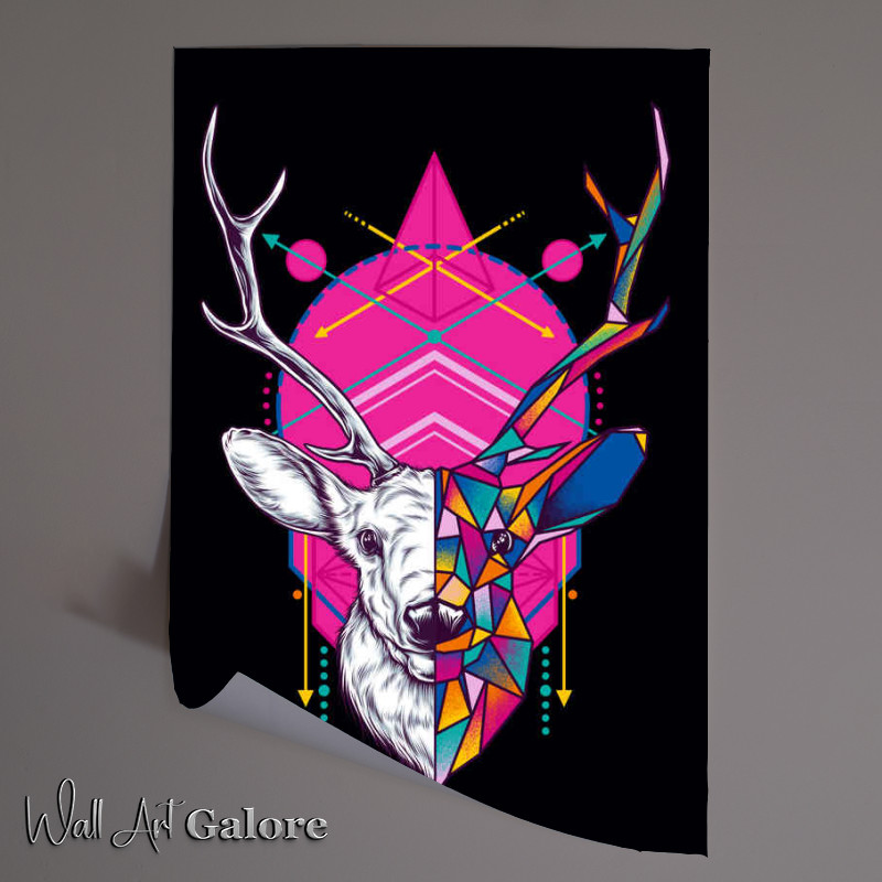Buy Unframed Poster : (Geometric Deer)