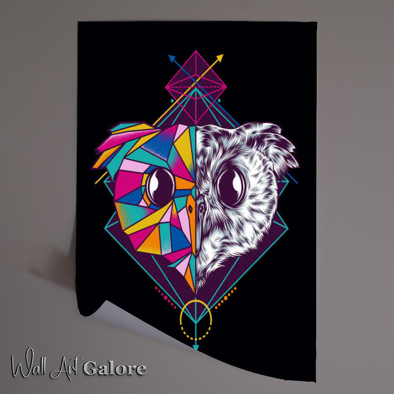 Buy Unframed Poster : (Geometric Owl)