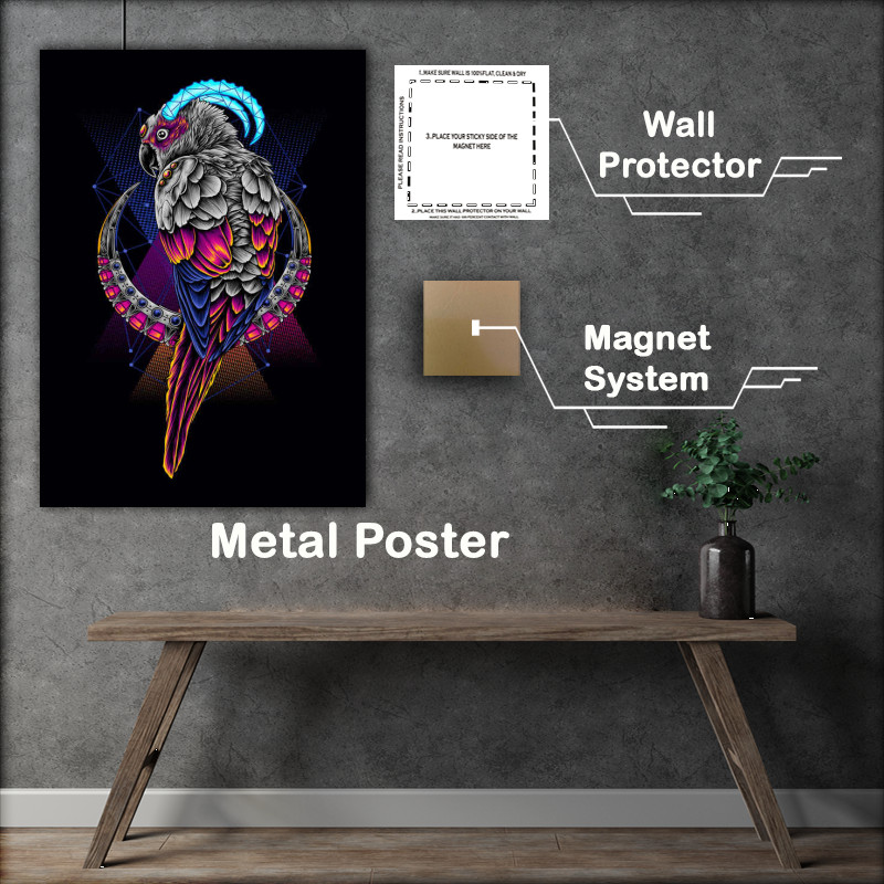 Buy Metal Poster : (Geometric Parrot)