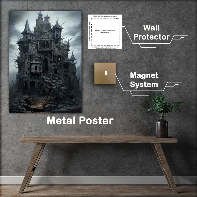 Buy Metal Poster : (Medieval Dreamscape Stay in a Fantasy Castle)
