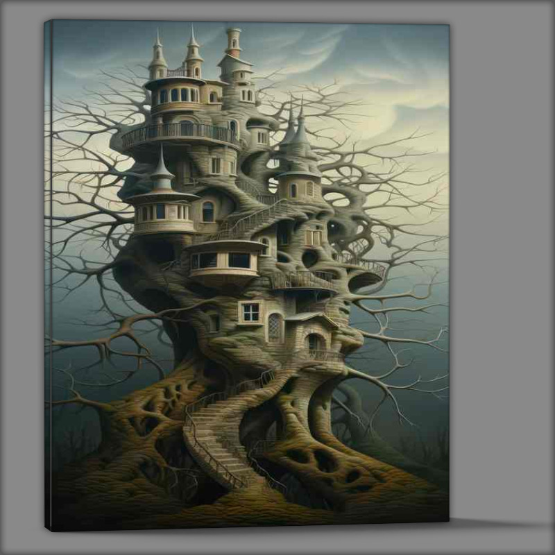 Buy Canvas : (Medieval Magic Castle Houses for Fantasy Lovers)